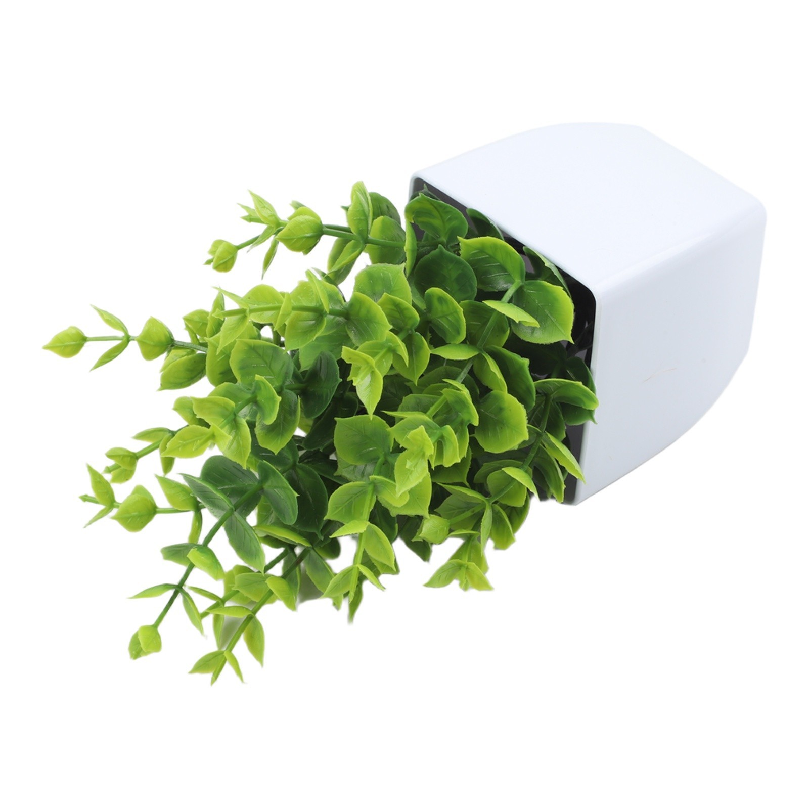 Compact Fake Lavender Eucalyptus Arrangement for Modern Home Office Desk Setup