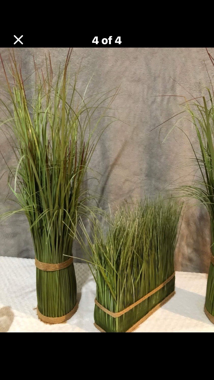 Floral GRASS. Artificial Decorative Grass. Fake Grass. Display plants Set Of 3