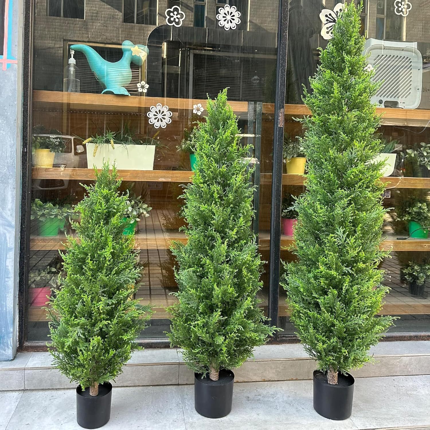 1 Pc Artificial Cedar Topiary Fake Cypress Trees Faux Cedar Potted Plants