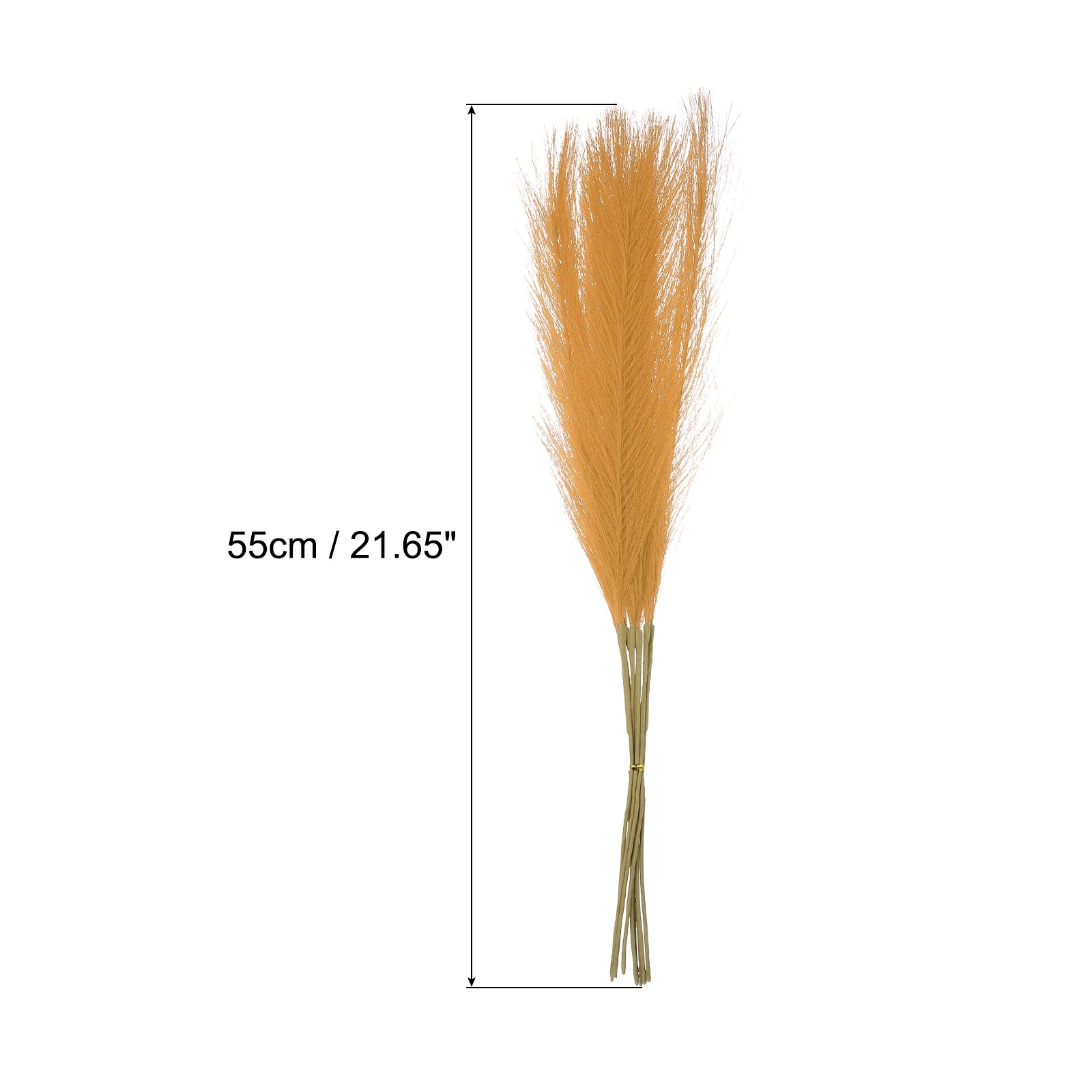 12 Pcs Yellow Faux Pampas Grass 21″ Fake Pampas Artificial Pampas Grass