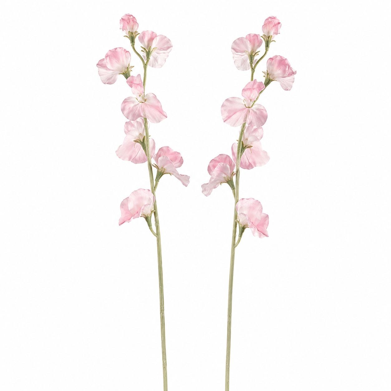 Pink Sweet Pea Flower Stems Faux Floral Cottagecore Decor Romantic Wedding Flowe