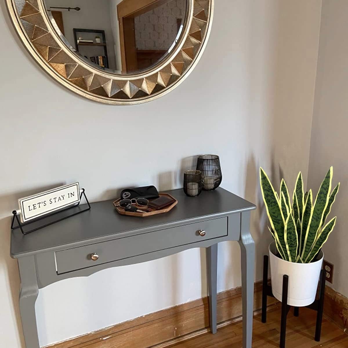 Realistic Faux Sansevieria Plants Set – Home Office Greenery