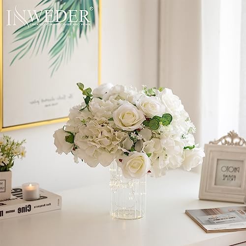 Flowers Balls for Centerpieces: 10 PCS 14.2″ Diam 14.2″ Diam – 10 PCS White