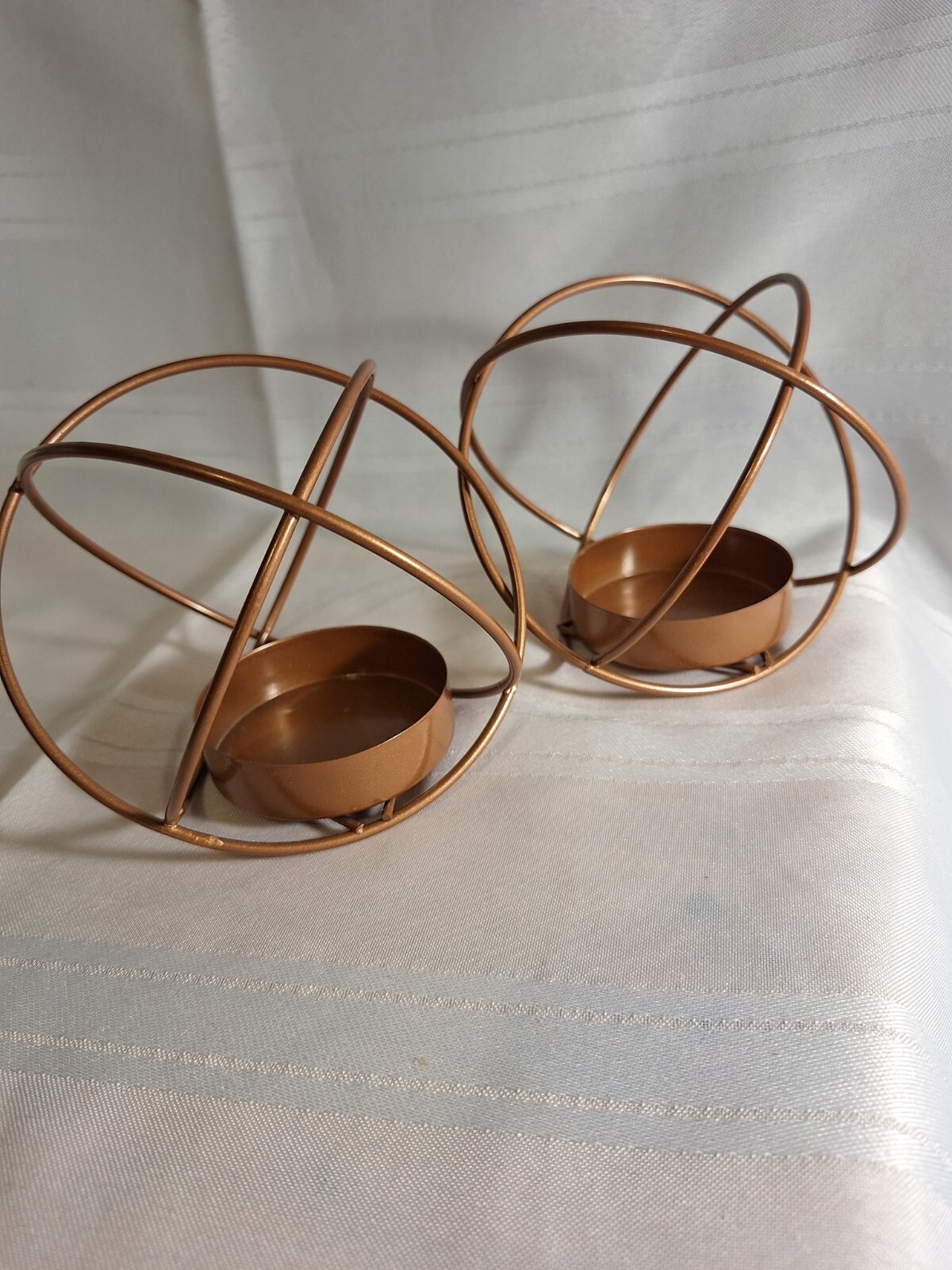 Bronze Metal Orb, Copper Vortex, Softball Size, Add A Plant Or Candle