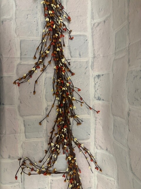 Pip Berry Garland Tan, Orange & Cream MIX 4′ FULL BEAUTIFUL BERRIES