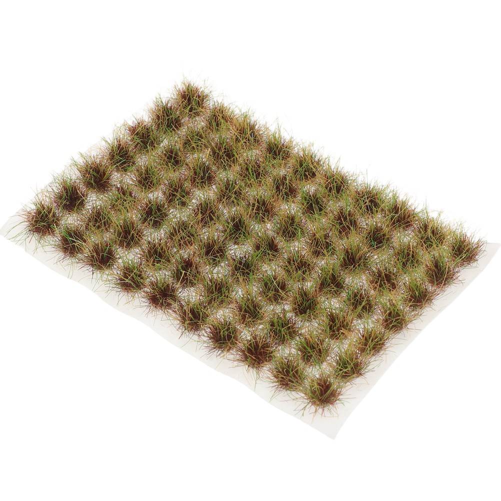 70Pcs Durable Green Artificial Grass Tufts for Miniature Diorama Decoration