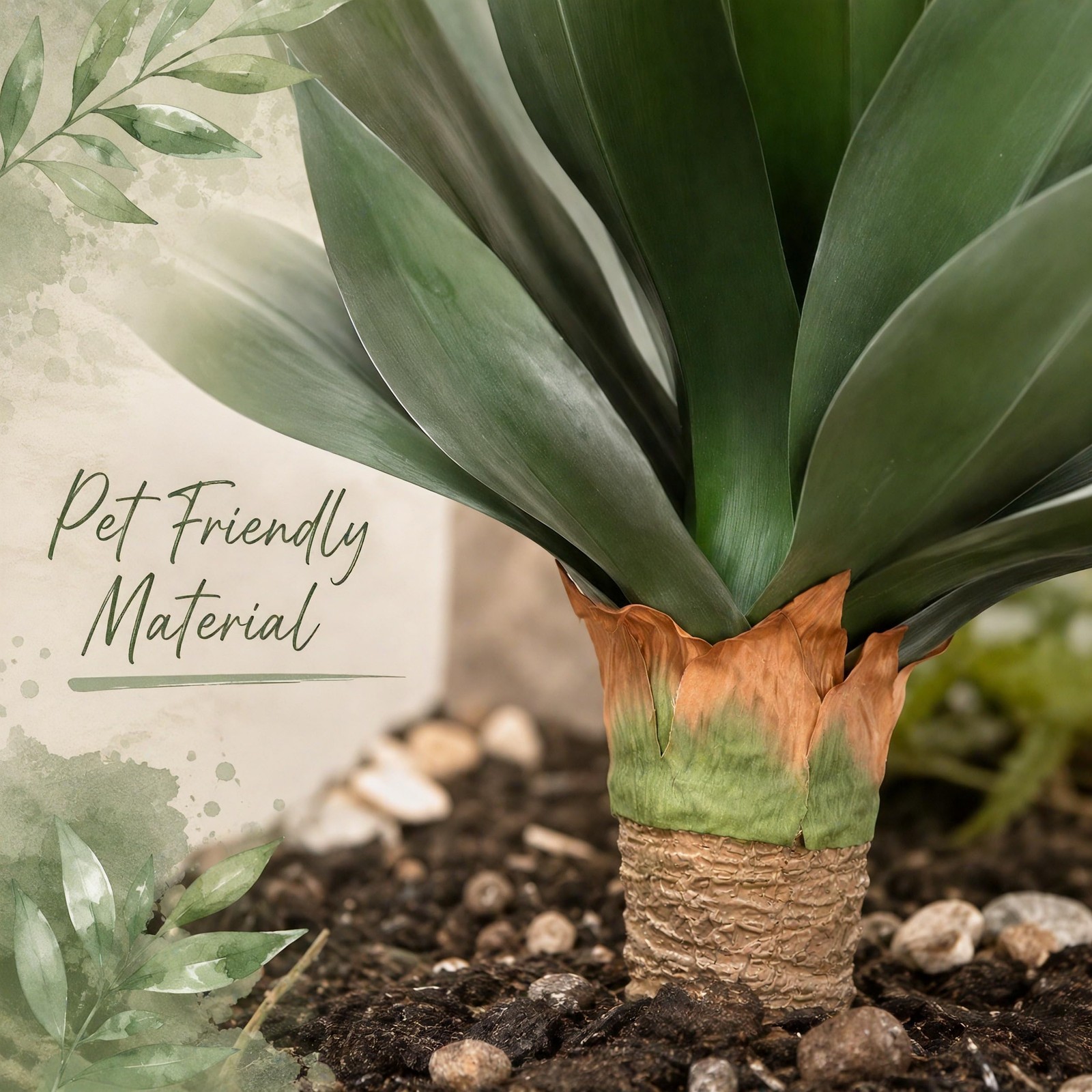 2 PCS Artificial Agave Plant UV Resistant Lifelike Indoor Outdoor Decor Green