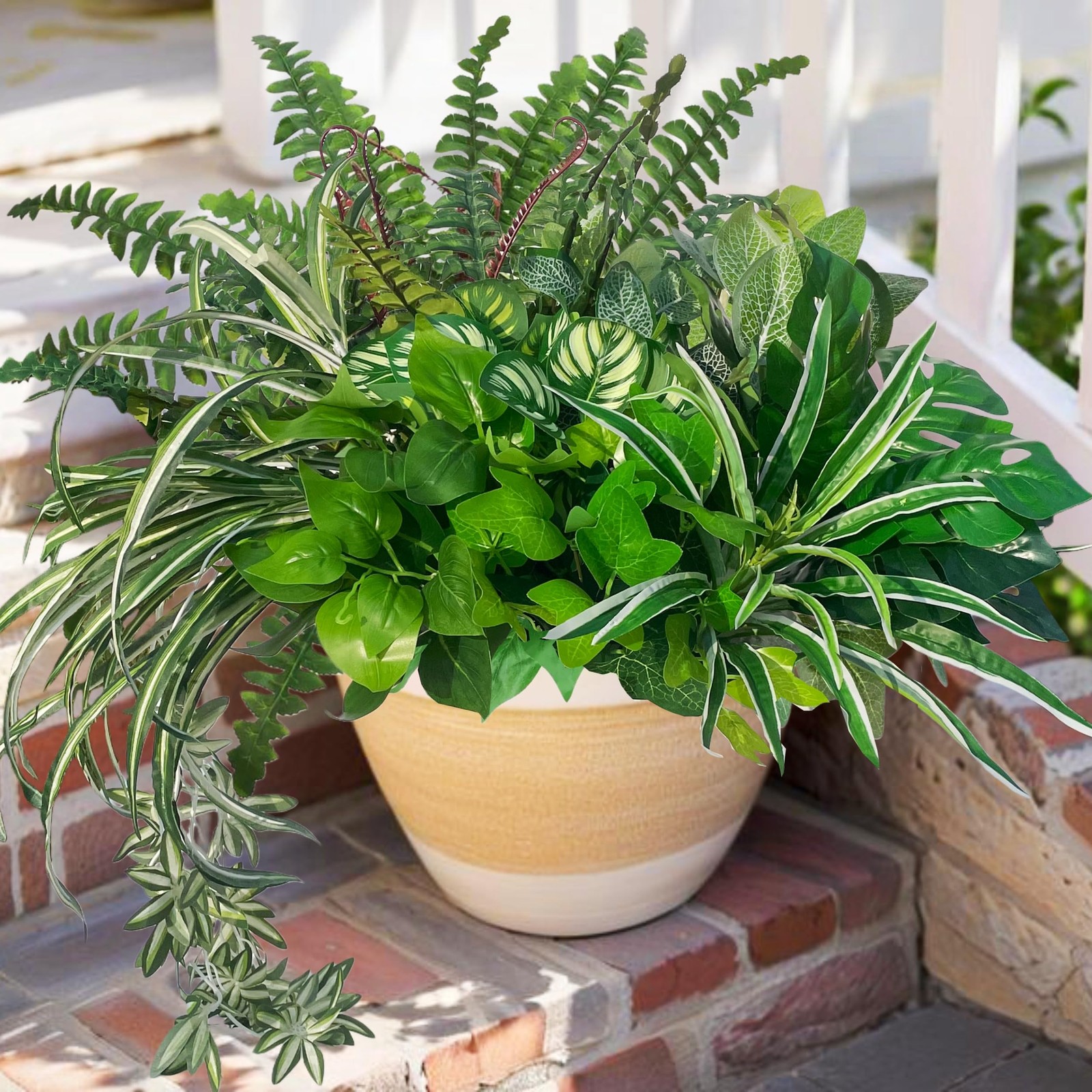 KAFDY Artificial Plants 10 inches (L) x 6 (W) x 3 (H), Green