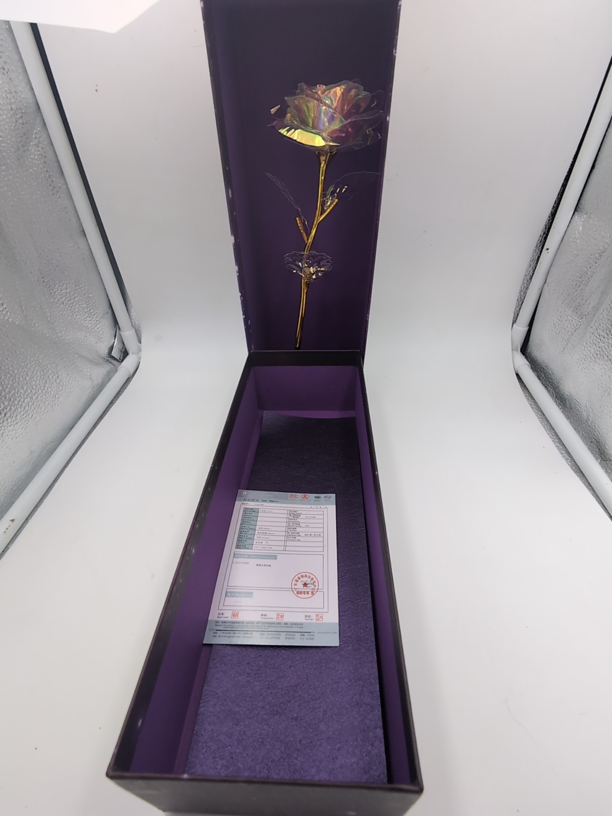 Love 24K Golden Rose For Birthday/Anniversary/Etc With Flashing LED Light