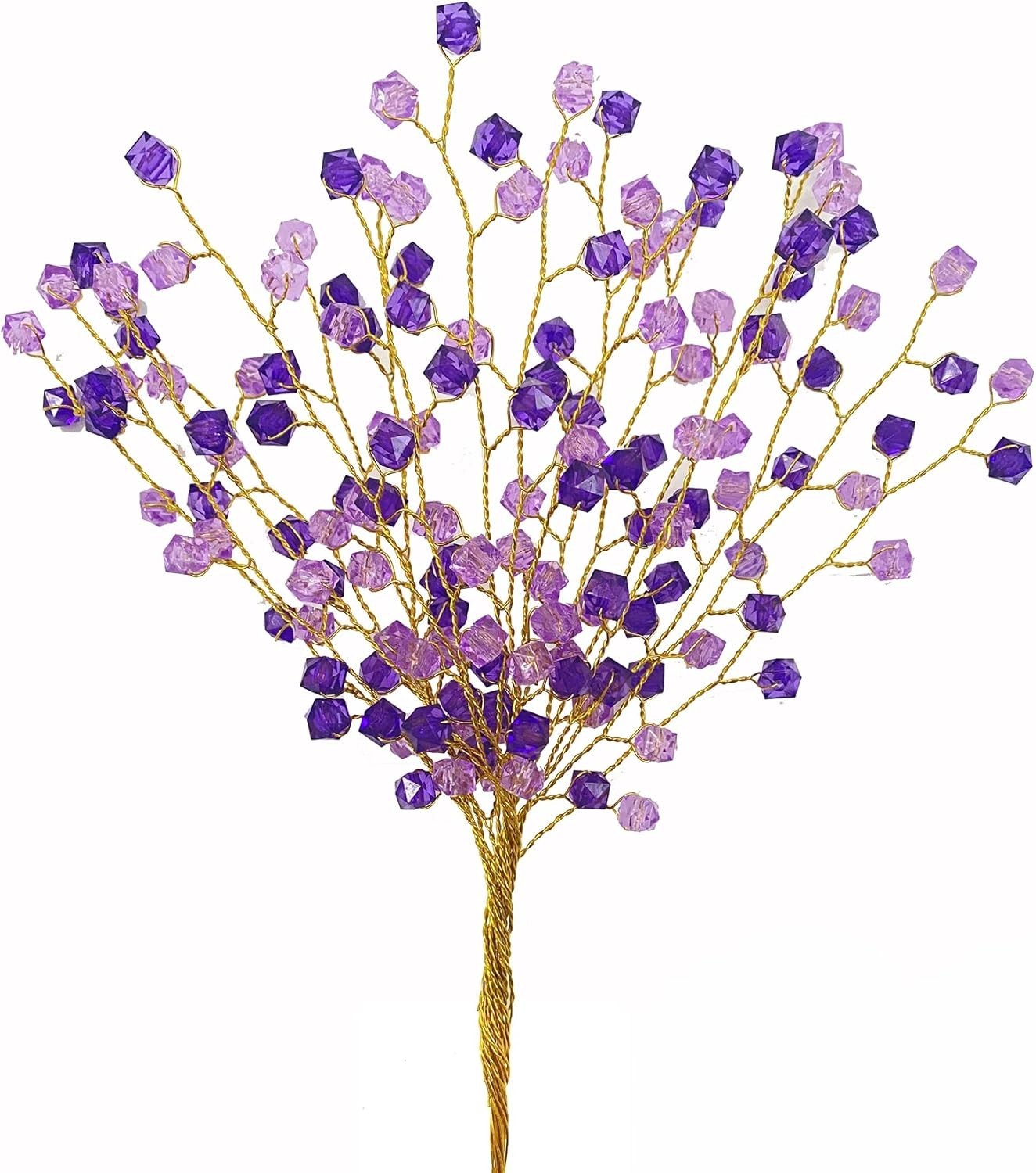 16PCS Crystal Artificial Flowers Bouquets Handmade Acrylic Flower Branches Fa…