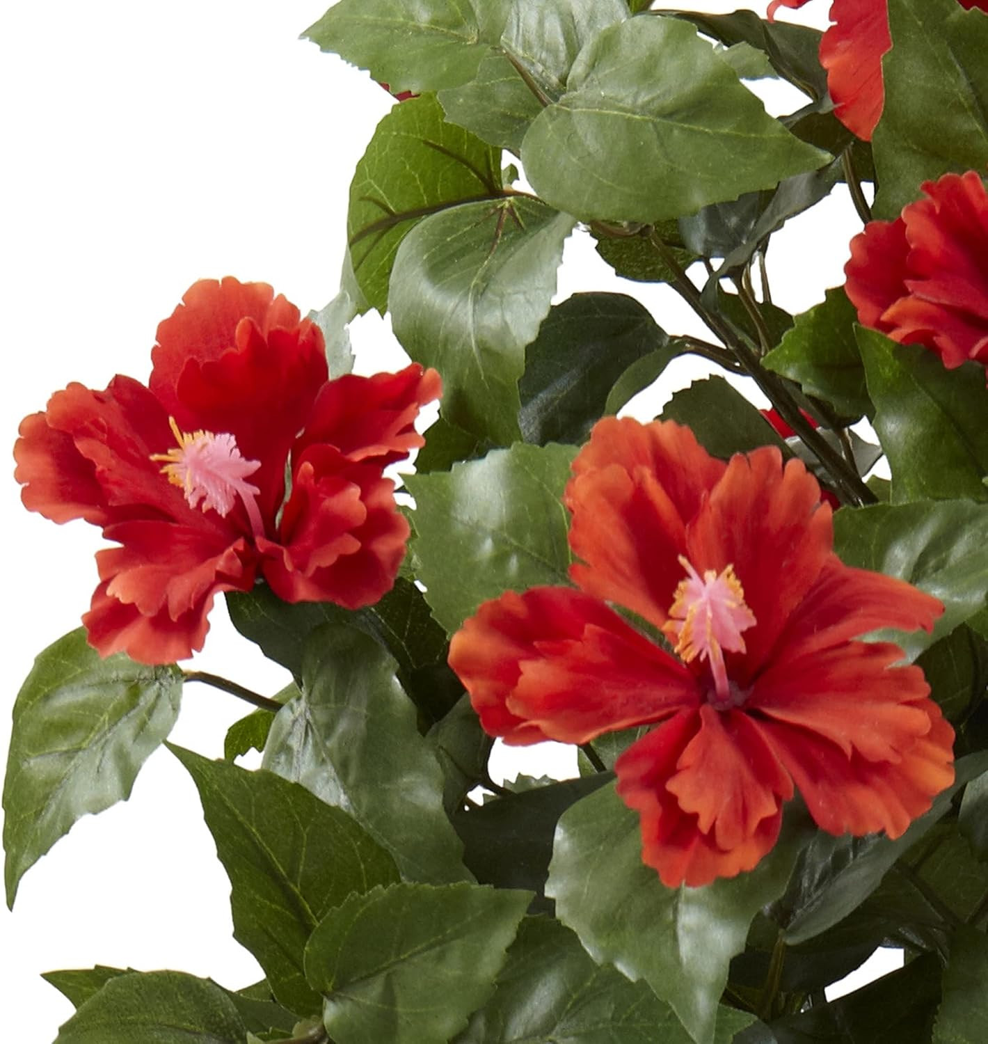 Stunning 39″ Hibiscus Topiary – Lifelike Indoor/Outdoor Decor Plant