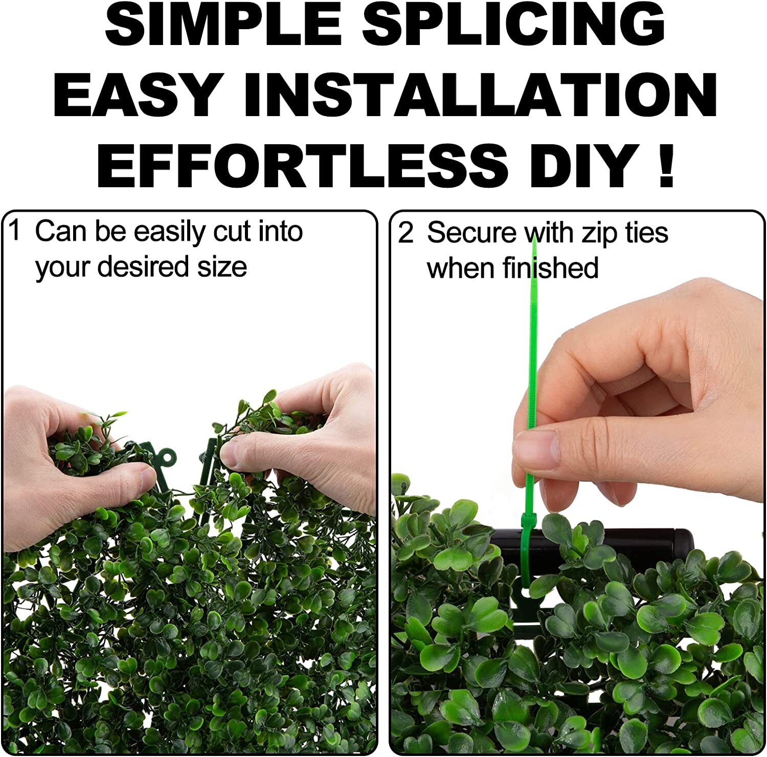 Artificial Plant Grass Mat Greenery Boxwood Wall Hedge Plant Fence Foliage Panel