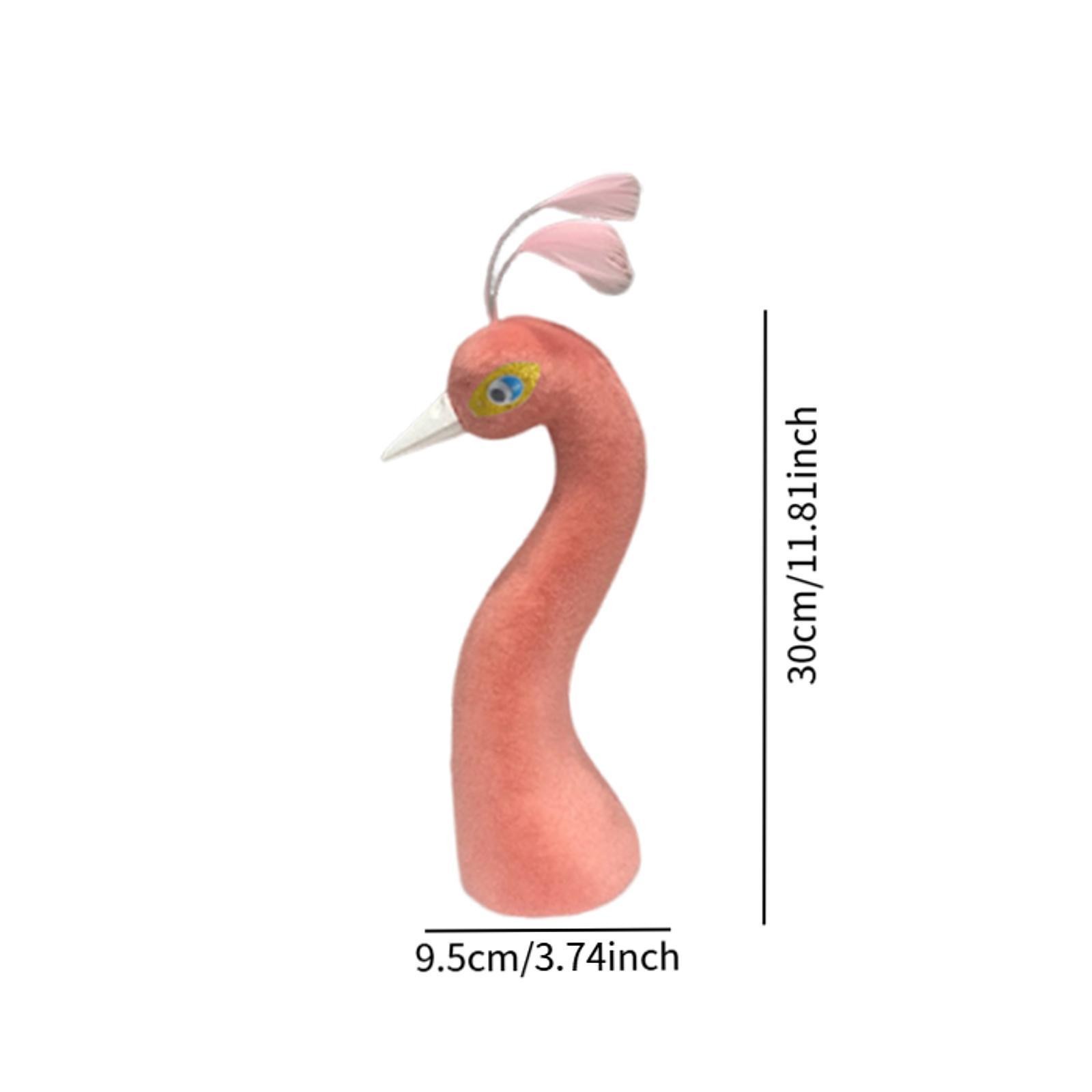 Peacock Mannequin Head Collectible Sculpture Suitable for Home Cabinet Bookshelf