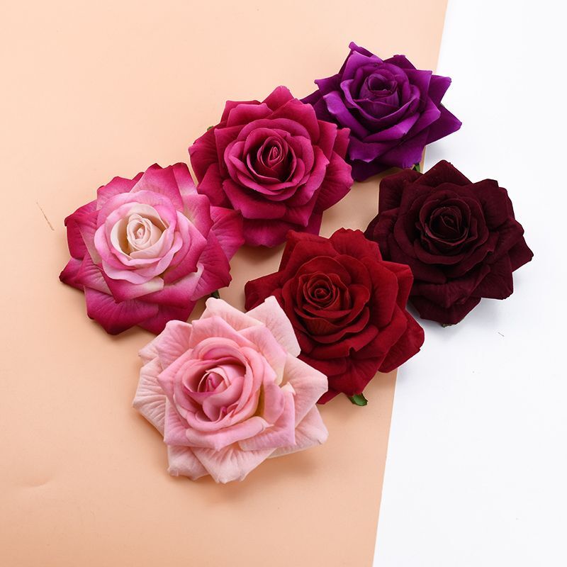 10Pcs Artificial Roses Head Multicolor Wedding Party Home Gift Garden Decoration