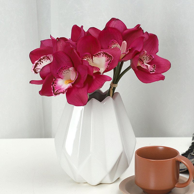 1PC 4 Heads Artificial Flower Moth Orchid Butterfly Bouquet Wedding Home Decor