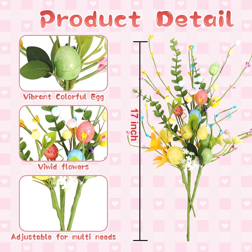 Easter Decorations for Home,Easter Flowers Artificial Farmhouse Easter Garlan…