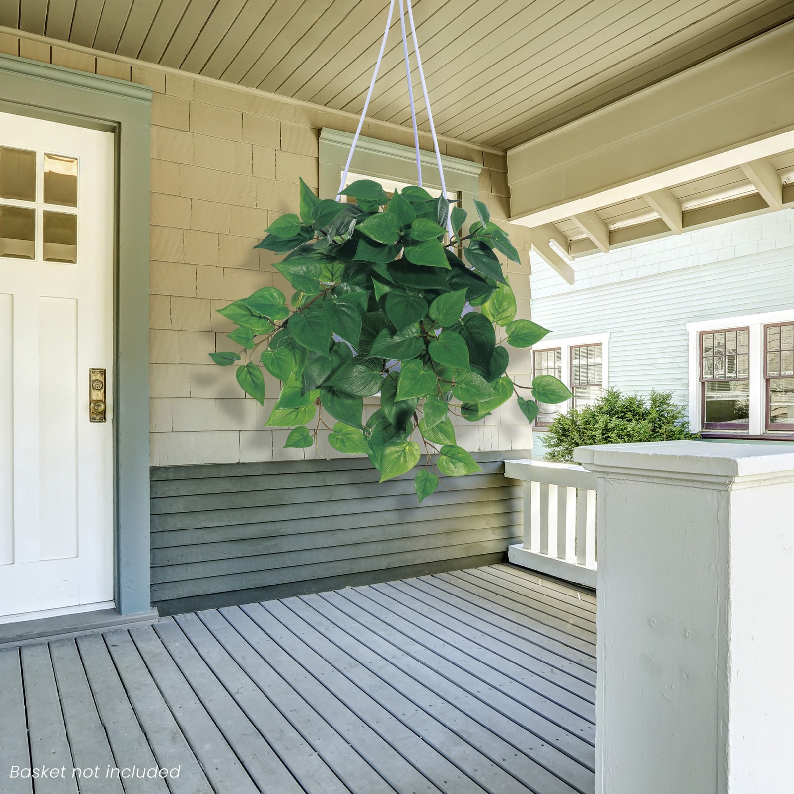 Allstate 12″ Artificial Craft Philodendron Two Tone Green Plant with 106 Leaves