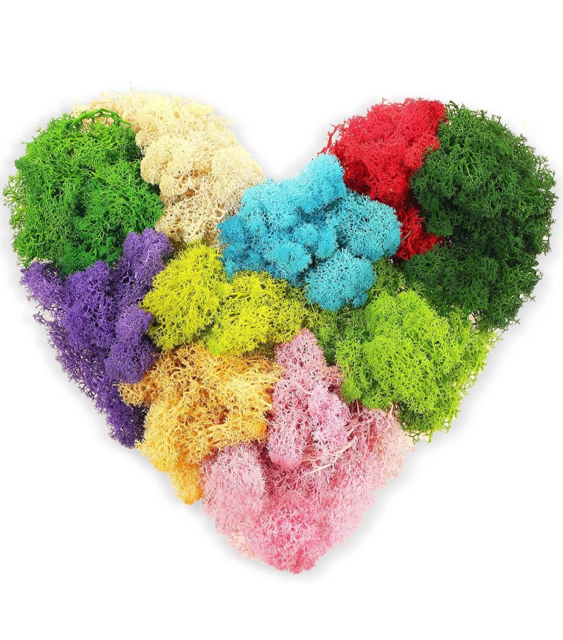 7 Oz Colored Fake Moss Preserved for Crafts Artificial Decorative Moss Faux