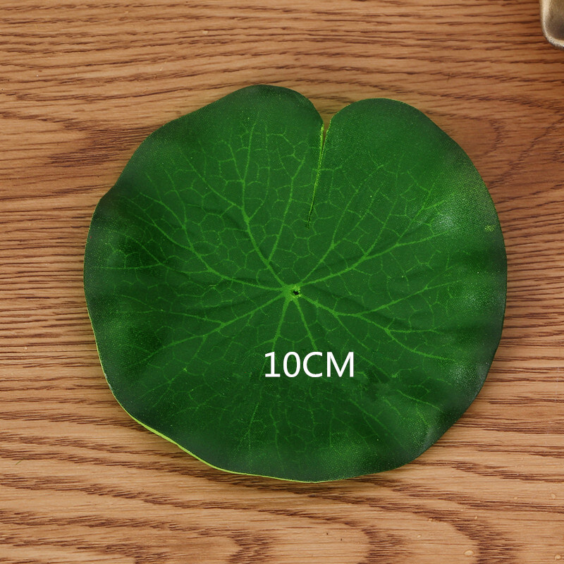 Fake Artificial Lotus Leaves Flower Plastic Water Lily Floating Pool Decor 10pcs