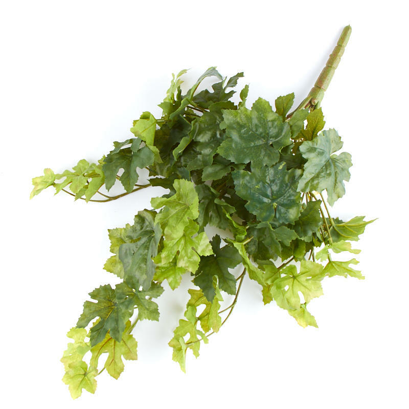Green Poly Silk Grape Leaf Bush | For Indoor Decor