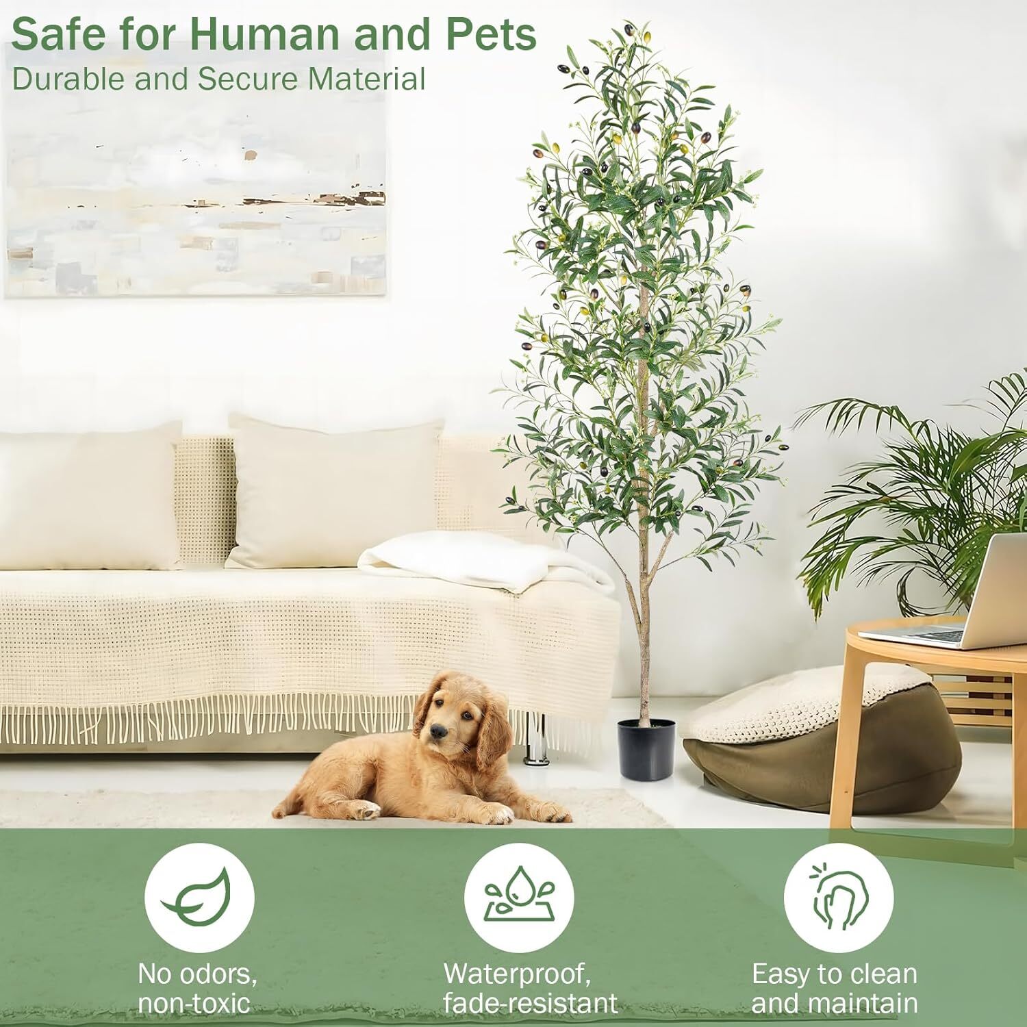 Artificial potted trees and flowerpots, indoor and outdoor silk plants