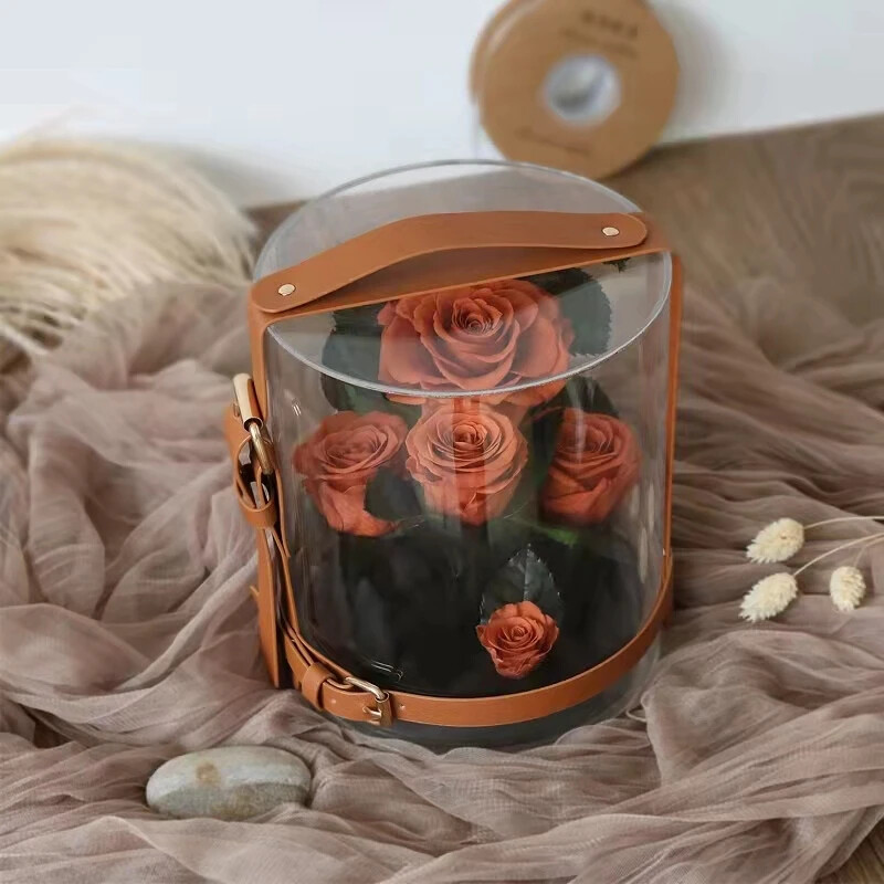 Eternal Red Rose in Secret Garden Acrylic Box – Preserved Flower Gift