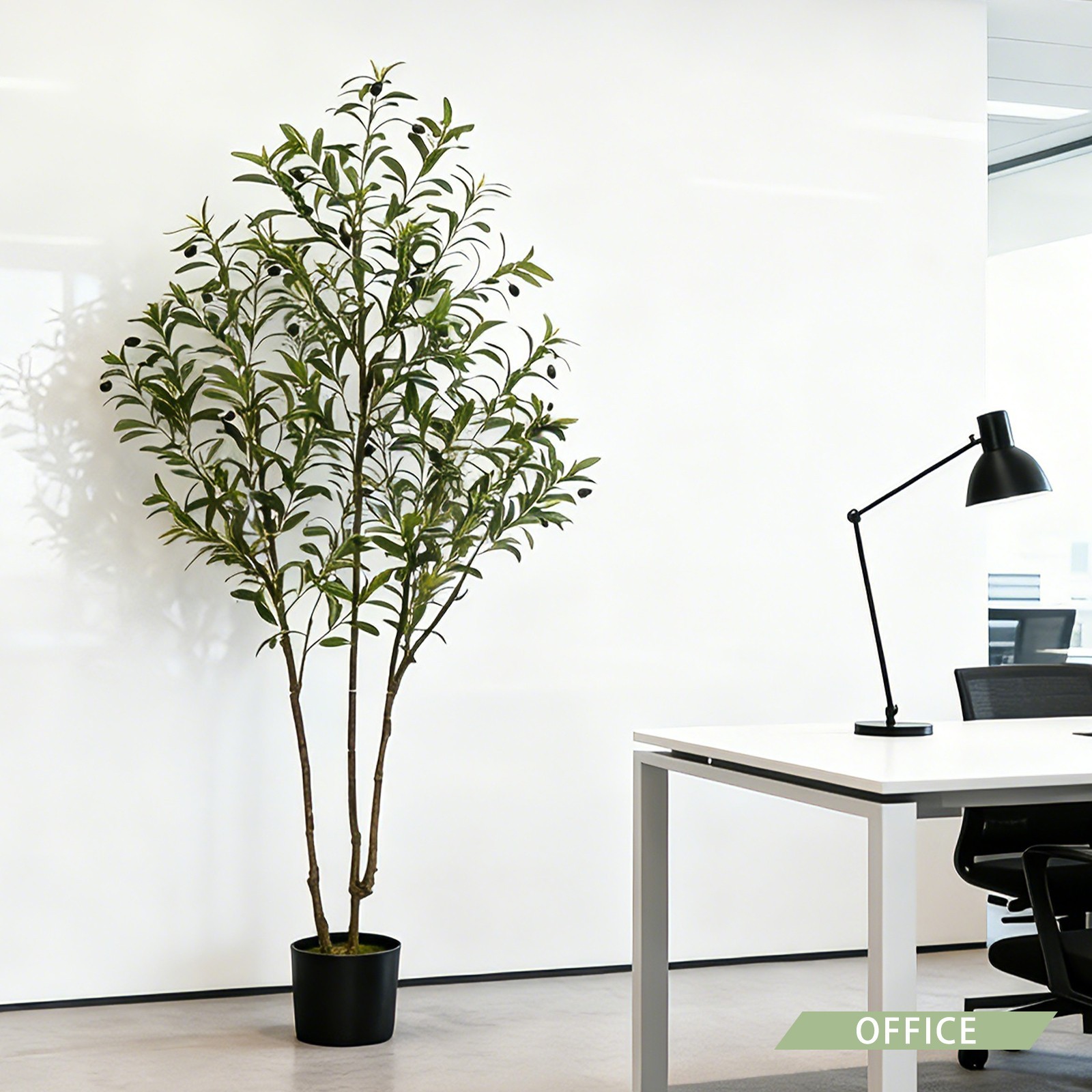 6Ft Artificial Olive Tree Potted Faux Plant for Home Office Indoor Decor