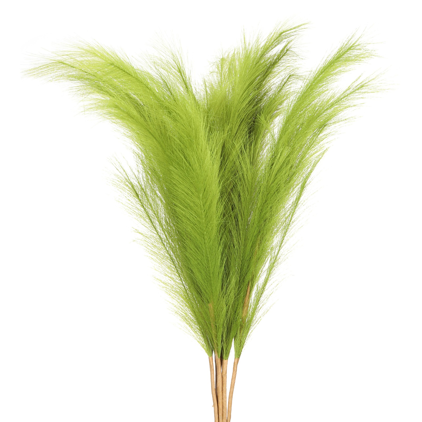 37.8in Pampas Grass Decor, 7 Pcs Artificial Pampas Grass Bulk, Green