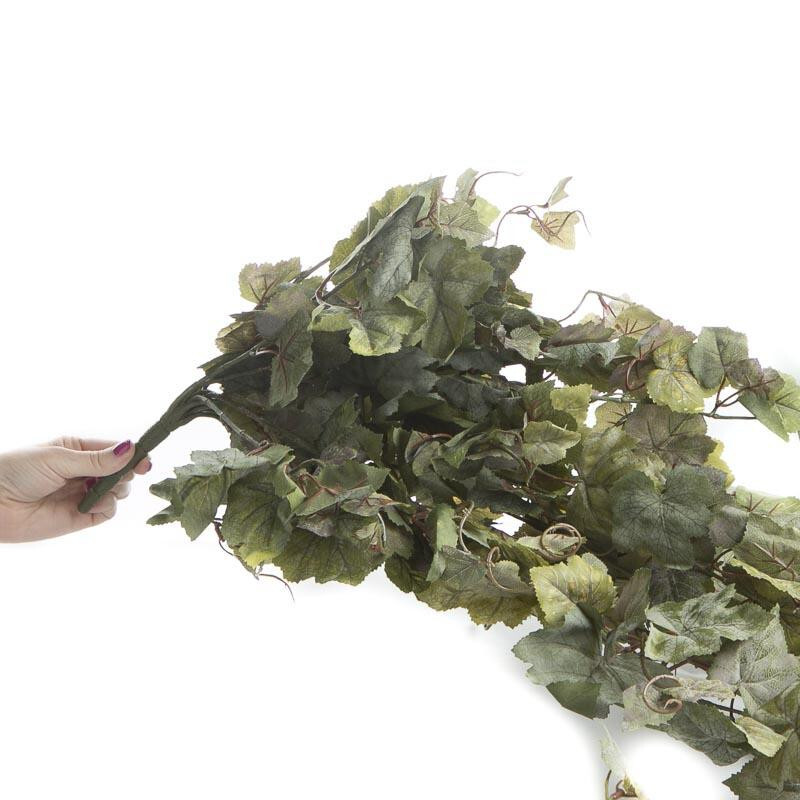 Set of 2 Artificial Flocked Ivy Cascading Bushes