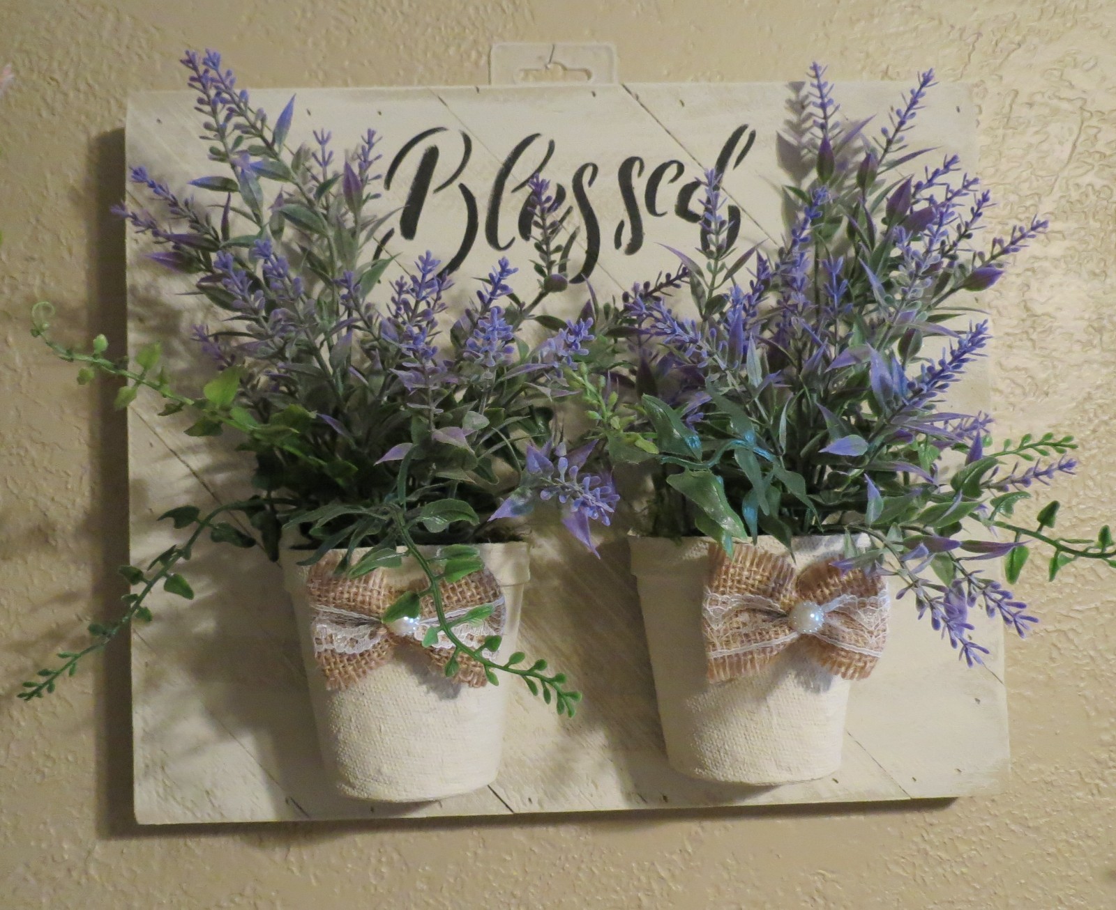 Lavender Decorative “Blessed” wall hanger