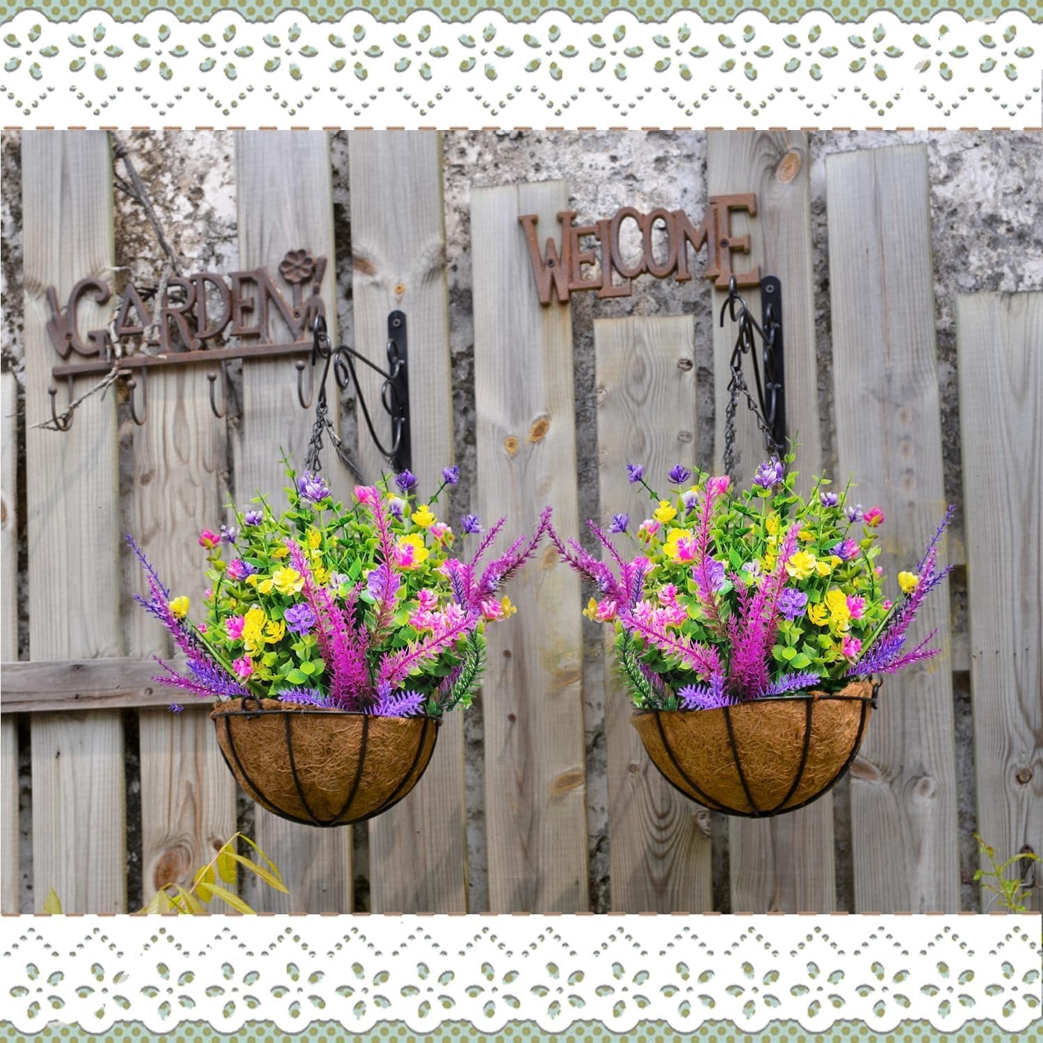 Vivid Realistic 6-Pack Faux Flowers – Perfect for Indoor and Outdoor Decor