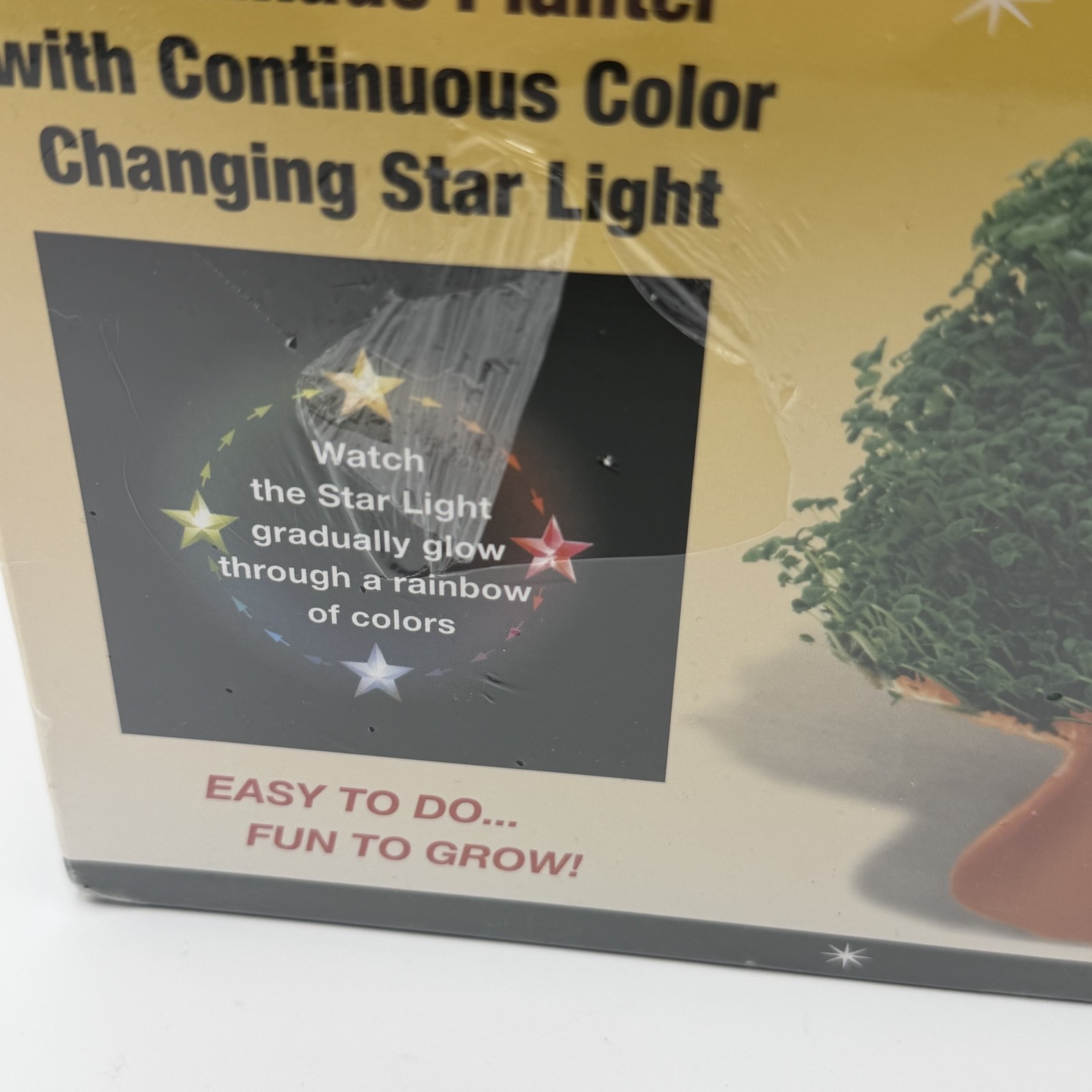 Chia Tree with Star Light Handmade Decorative Planter New Sealed Growing Kit
