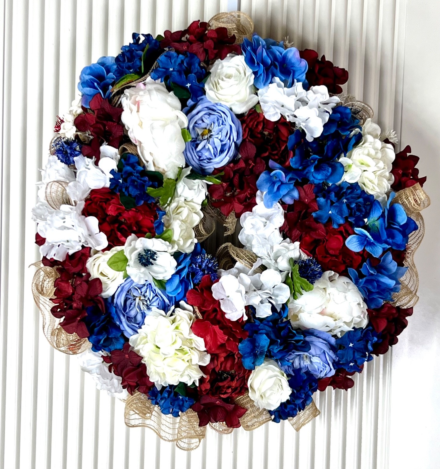 Patriotic Wreath Flag 4th of July Wreath Red White-Blue USA Wreath Uncle Sam