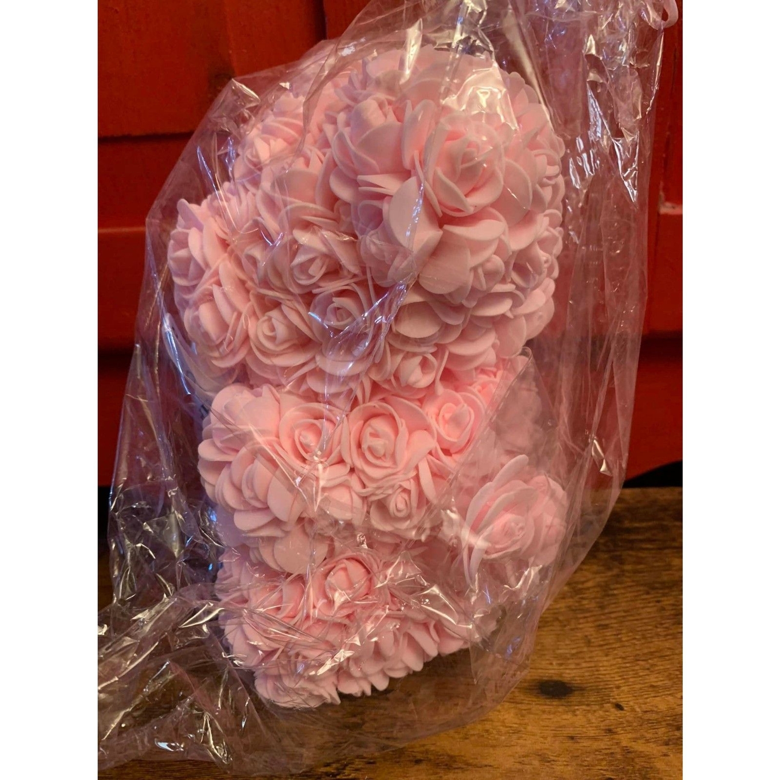 NEW Pink Rose Teddy Bear Love Romance Proposal Bow Giftable 9.5” Valentines