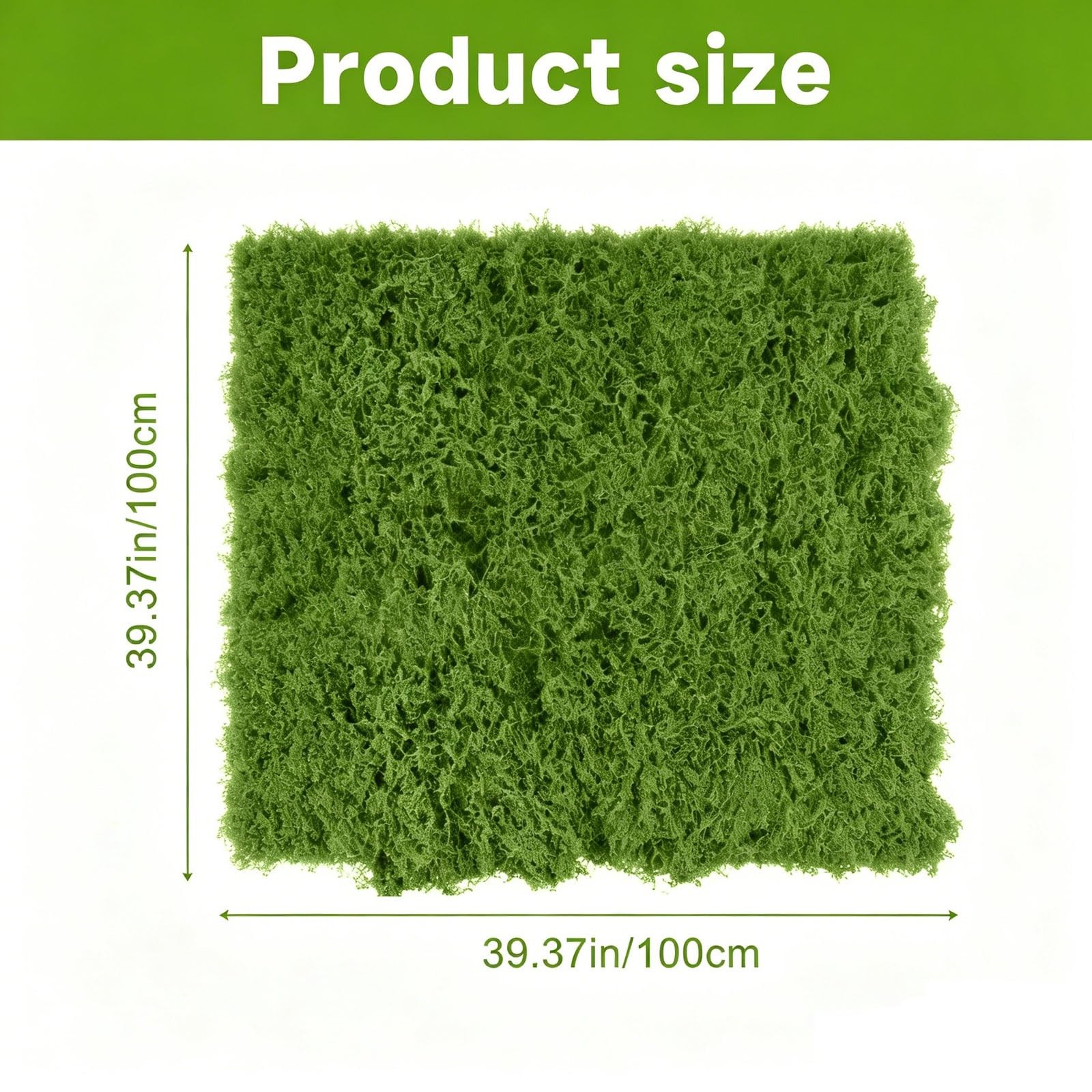 Fake Moss Mat 39″ x 39″ Artificial Moss Rug Indoor Light Green Faux Moss for …
