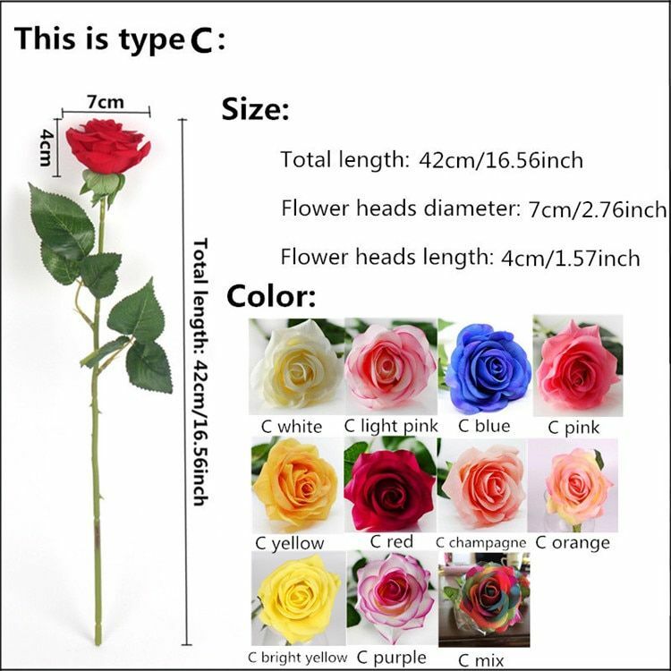 11pcs Artificial Flower Rose Floral Home /Hotel / Wedding / Party Decoration NEW