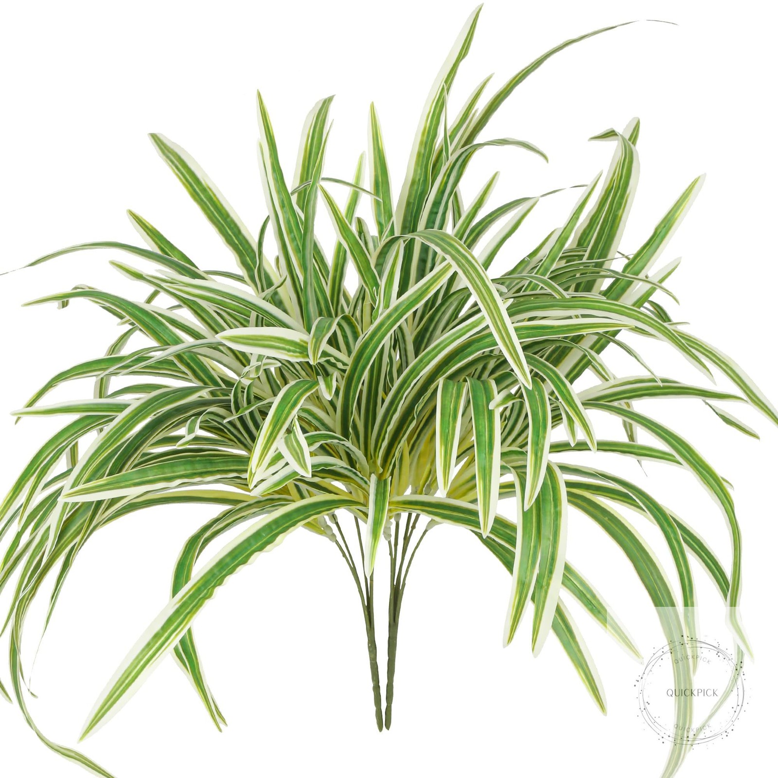 2 Packs Artificial Spider Plant Large 23.6In Fake Greenery Plants UV Resistant O