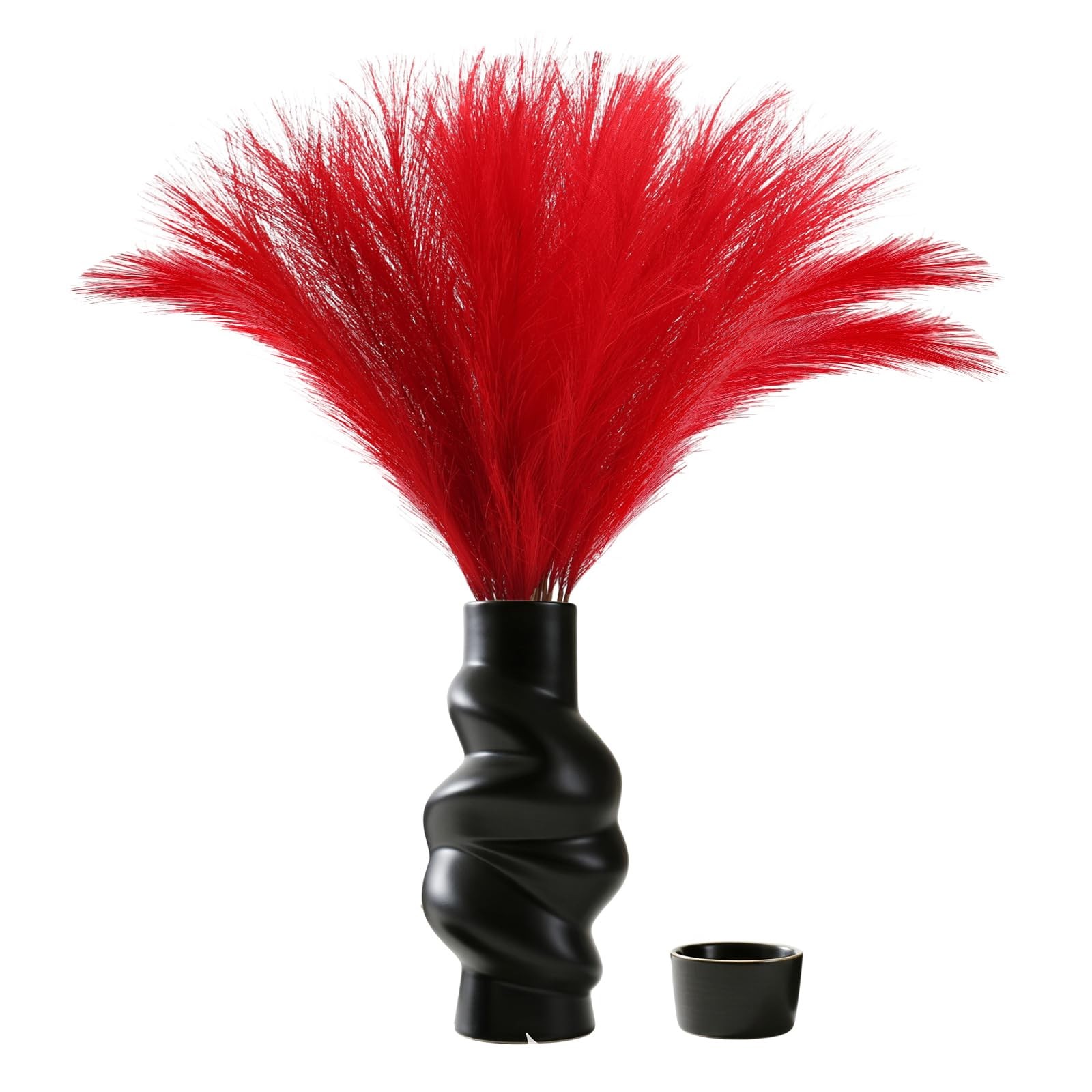 30pcs Pampas Grass Decor,21 Artificial Pompous Grass Bulk,Small Vase Filler P…