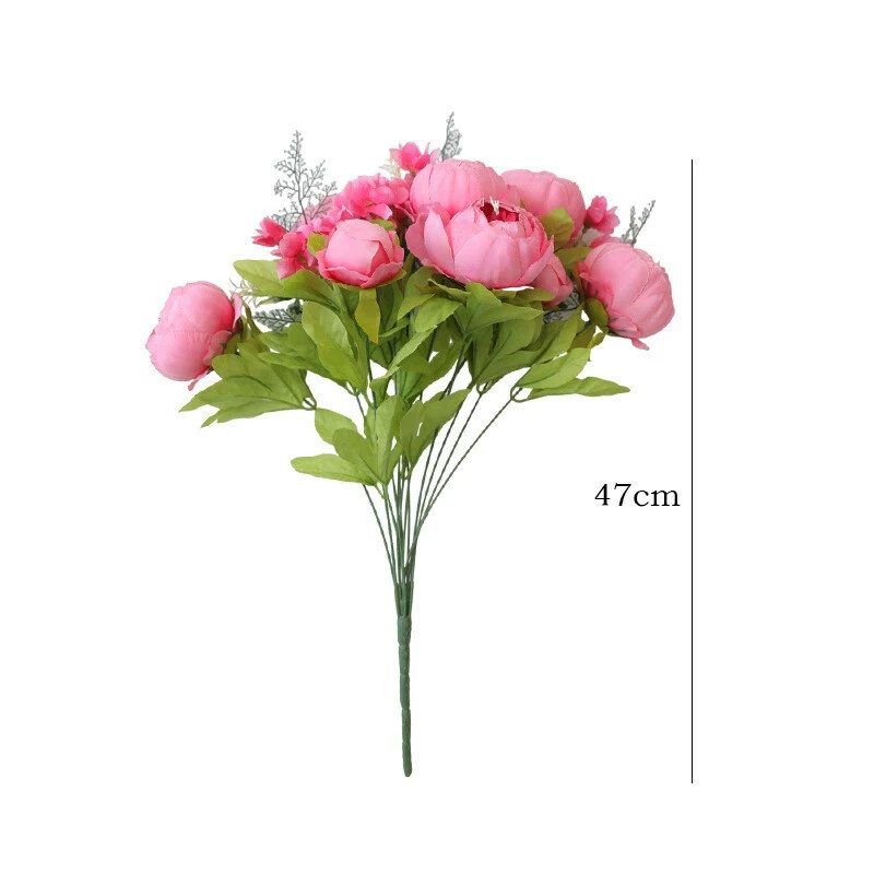20″ Artificial Peony Silk Flowers Bouquets for Wedding Party Office Home Decor