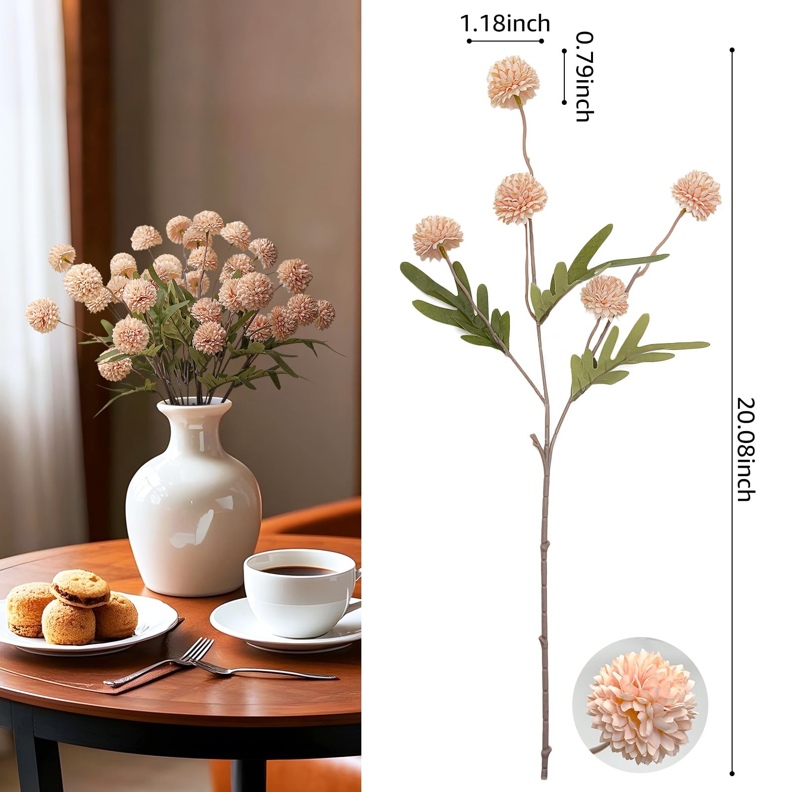 10 Pack Pink Artificial Fake Flowers 50 Blossoms Floral Home Room Decor