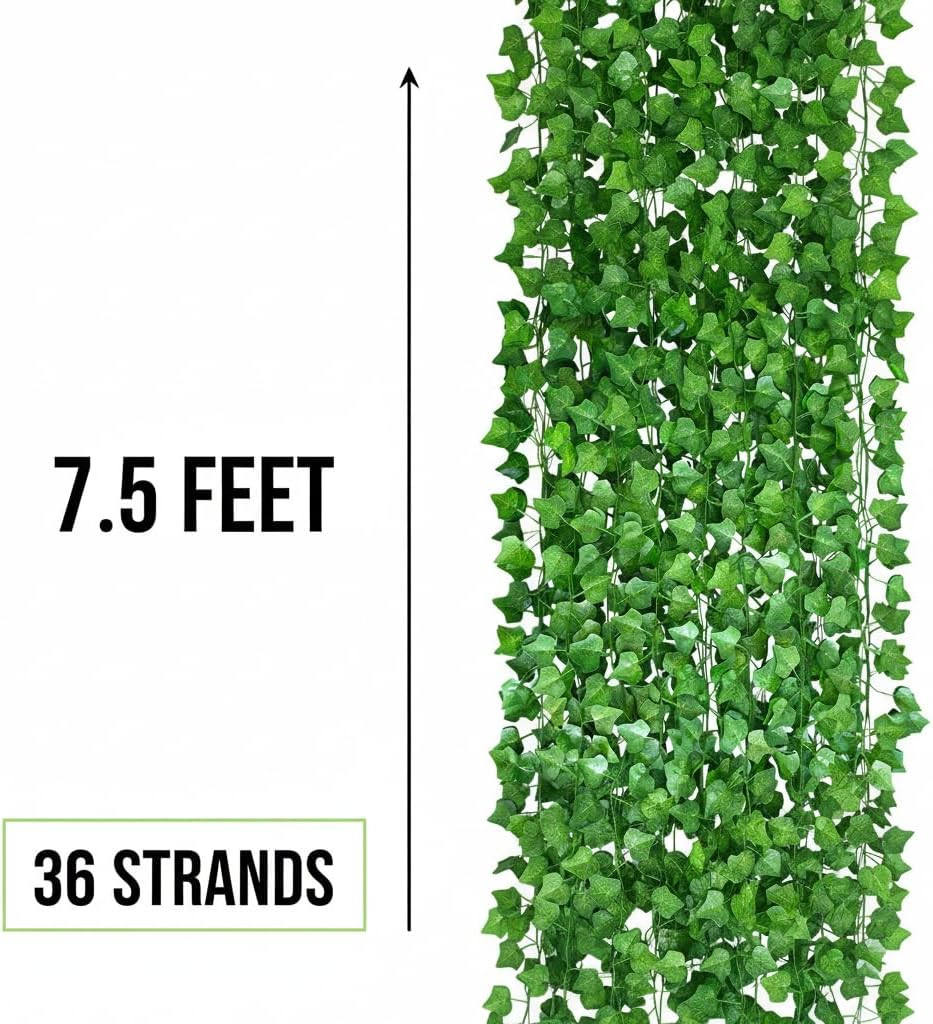 270 Feet 36 Pack Fake Vines for Room Decor, Artificial Ivy Greenery Garland Vine