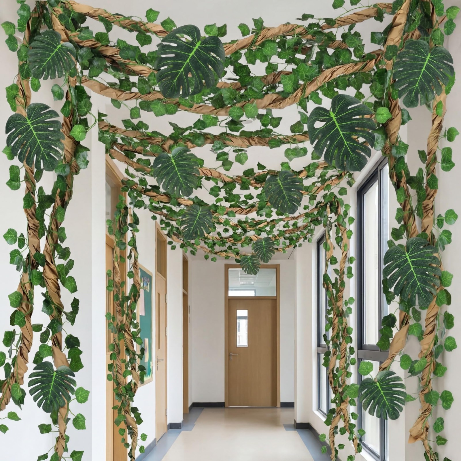 Jungle Theme Party Decoration Vine for Classroom Room Safari Rainforest Leaf …