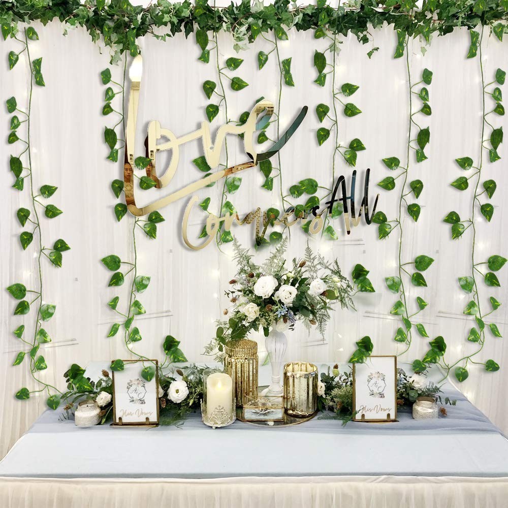 168ft Artificial Greenery Vines – Faux Hanging Leaves for Wedding, Party, Home D