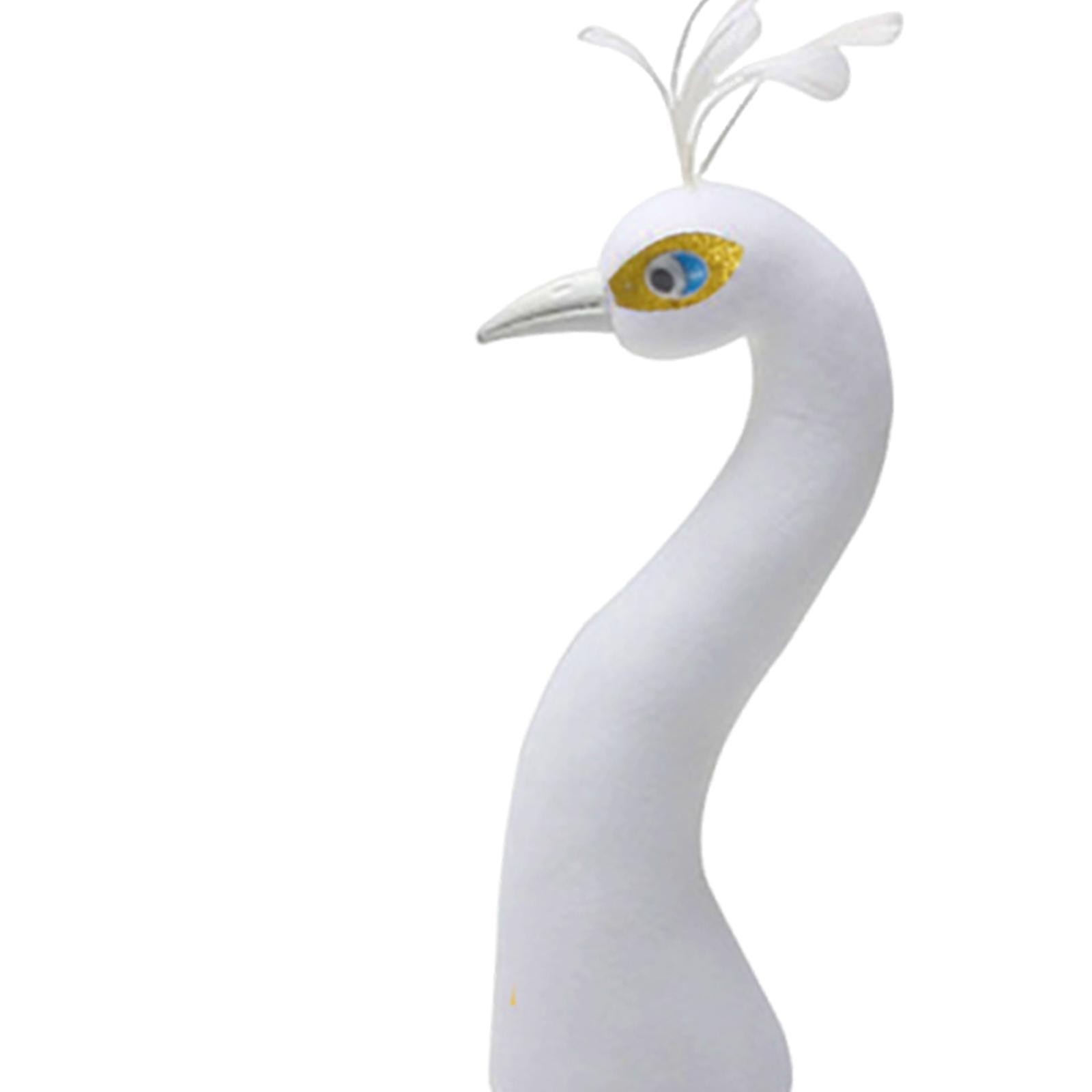Peacock Mannequin Head Collectible Sculpture Suitable for Home Cabinet Bookshelf