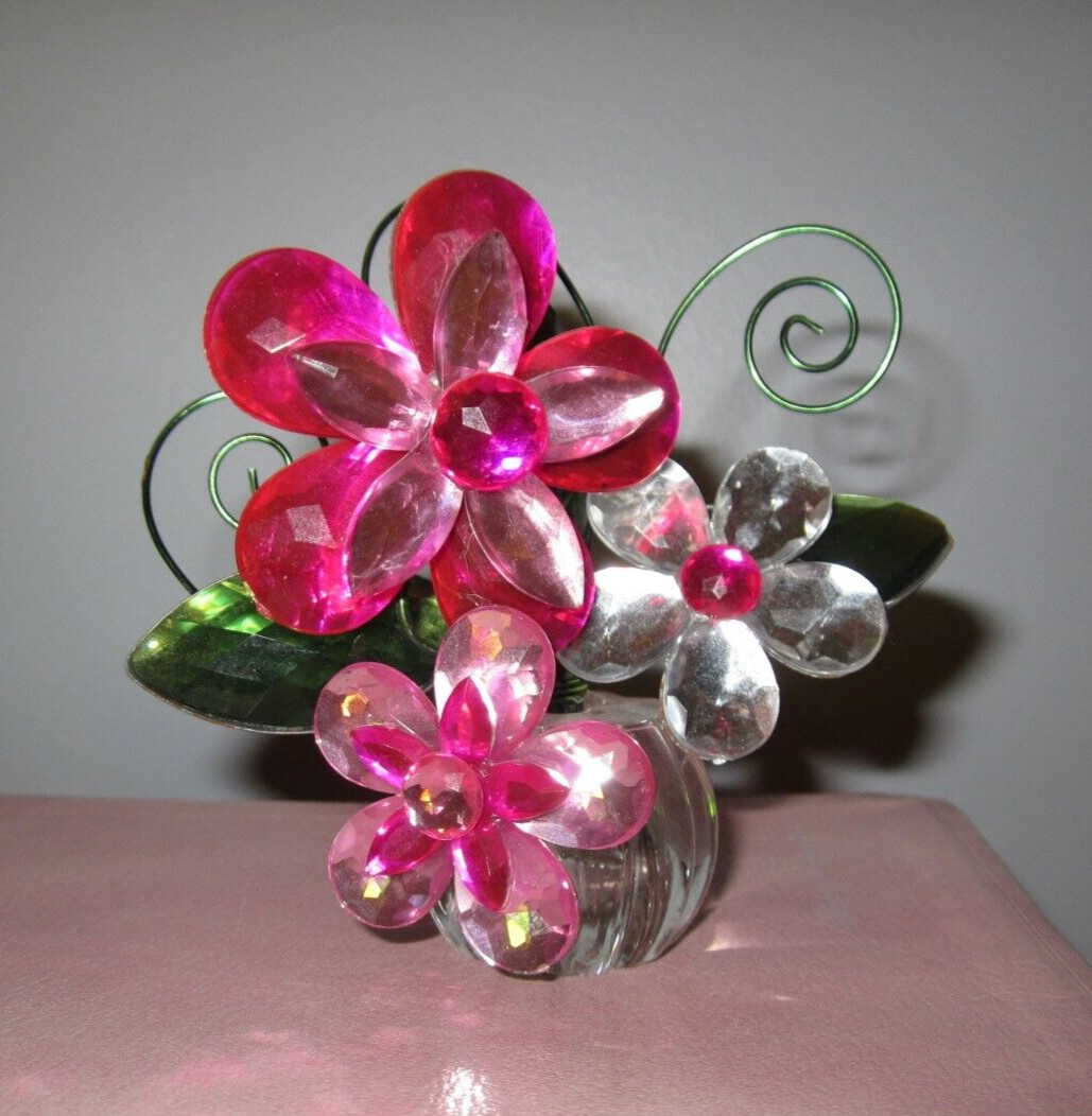 Bouquet Flowers Acrylic And Metal By Crystal Expressions Gante