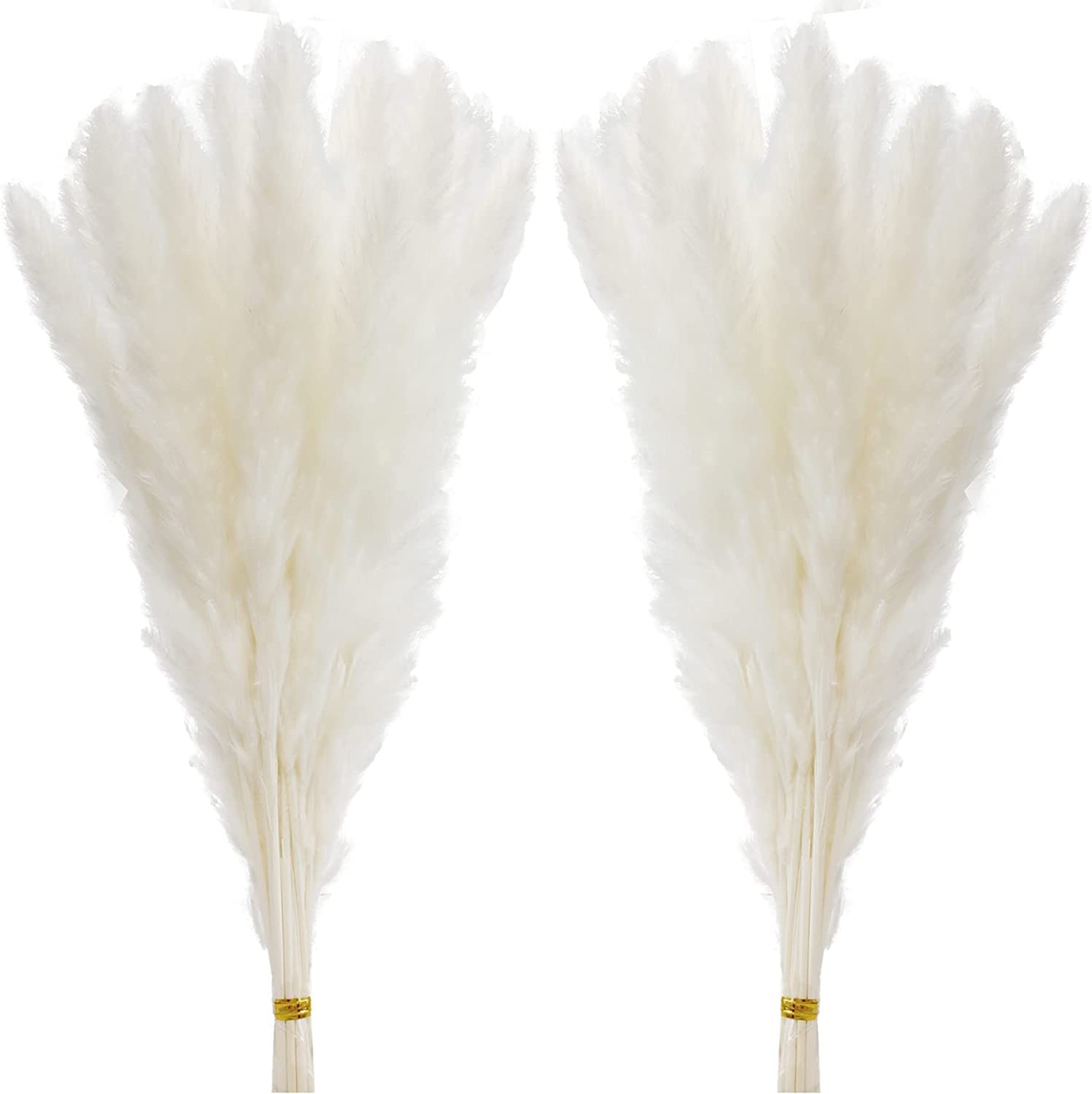 60 Pcs White Pampas Grass ,17 inch/45 cm Natural Dried Pampas Grass Branches …
