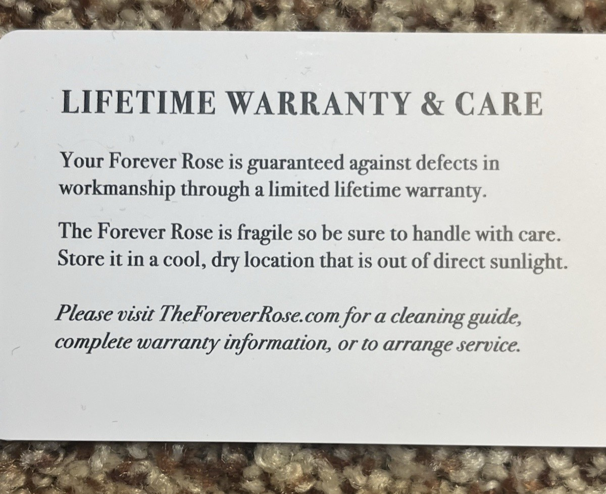 The Forever Rose Handcrafted From Real Platinum Preserved Over 65 Steps & Box