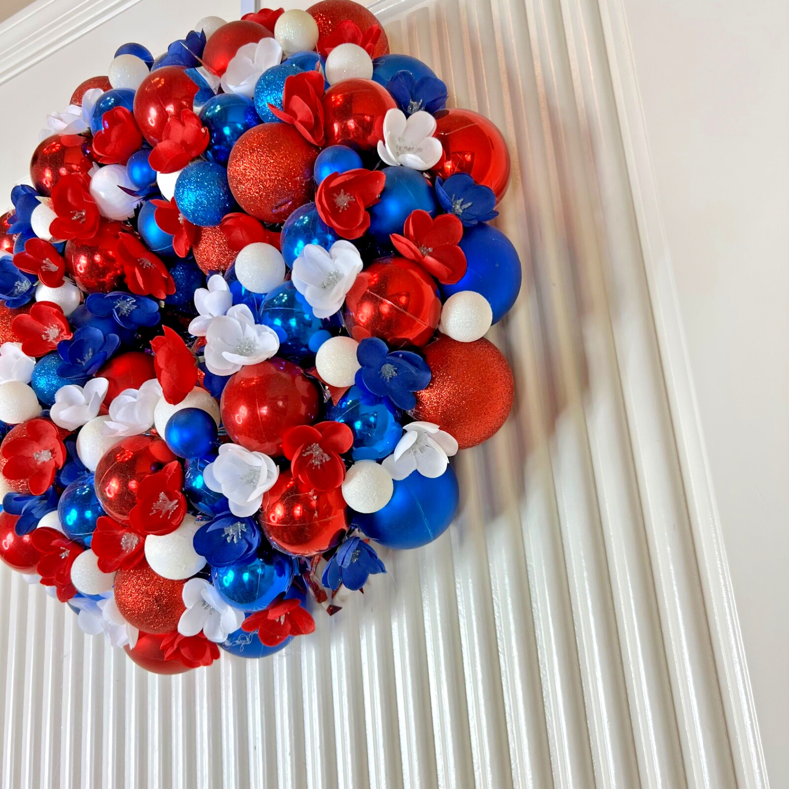 Patriotic Wreath Everyday American Flag Wreath Red White Blue Wreath 4th of July