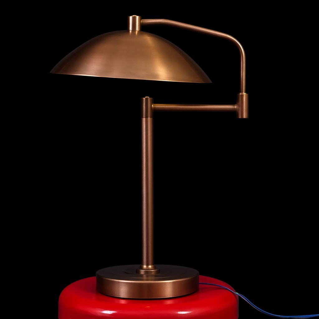 Vintage Brass Desk Lamp | Antique Finish Table Light | Retro Banker Style Lamp |