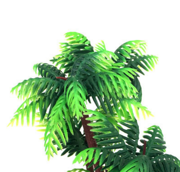 2pcs Aquarium decorations simulated plastic beach coconut tree ornament